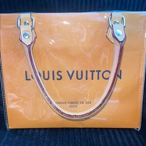 Small Handmade Louis Vuitton Tan Tote Gift Bag Purse